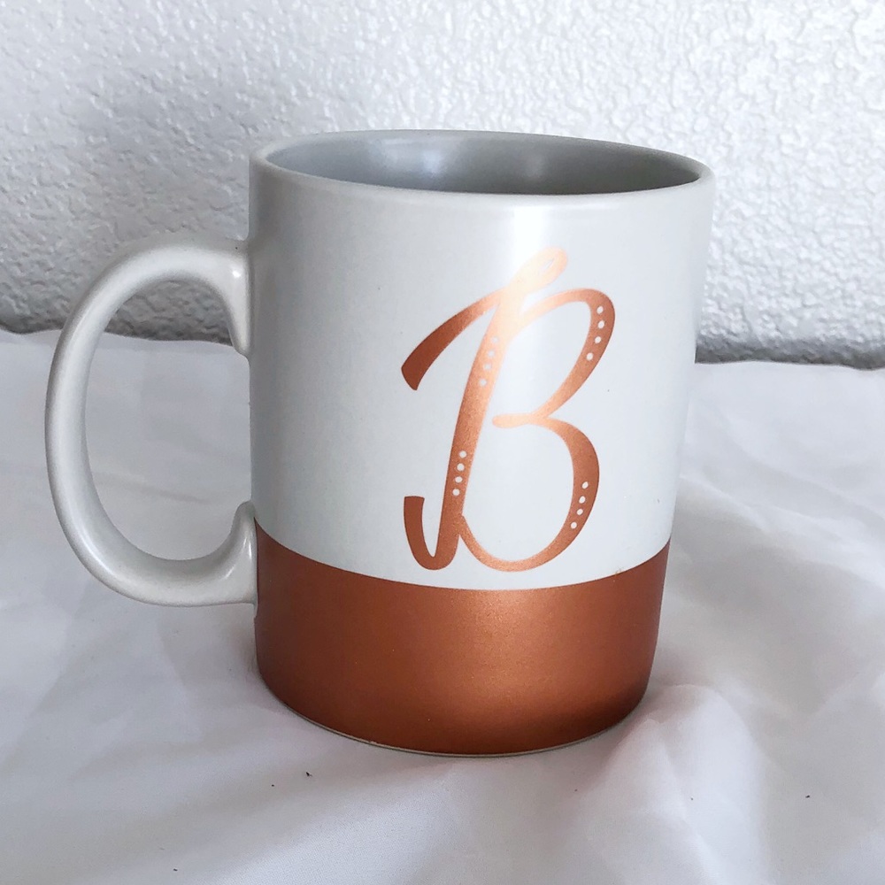 Primitives letter “ B “ copper coffee mug